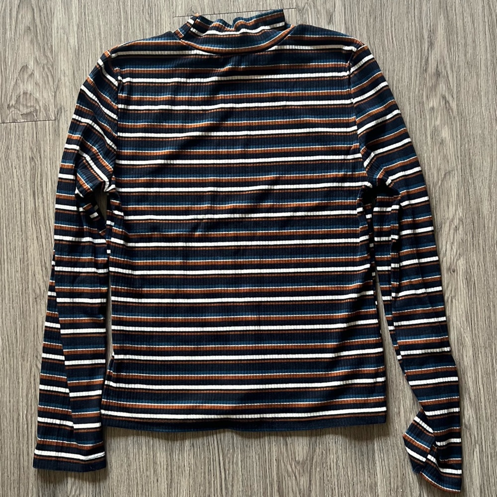 Striped Long Sleeve Turtleneck